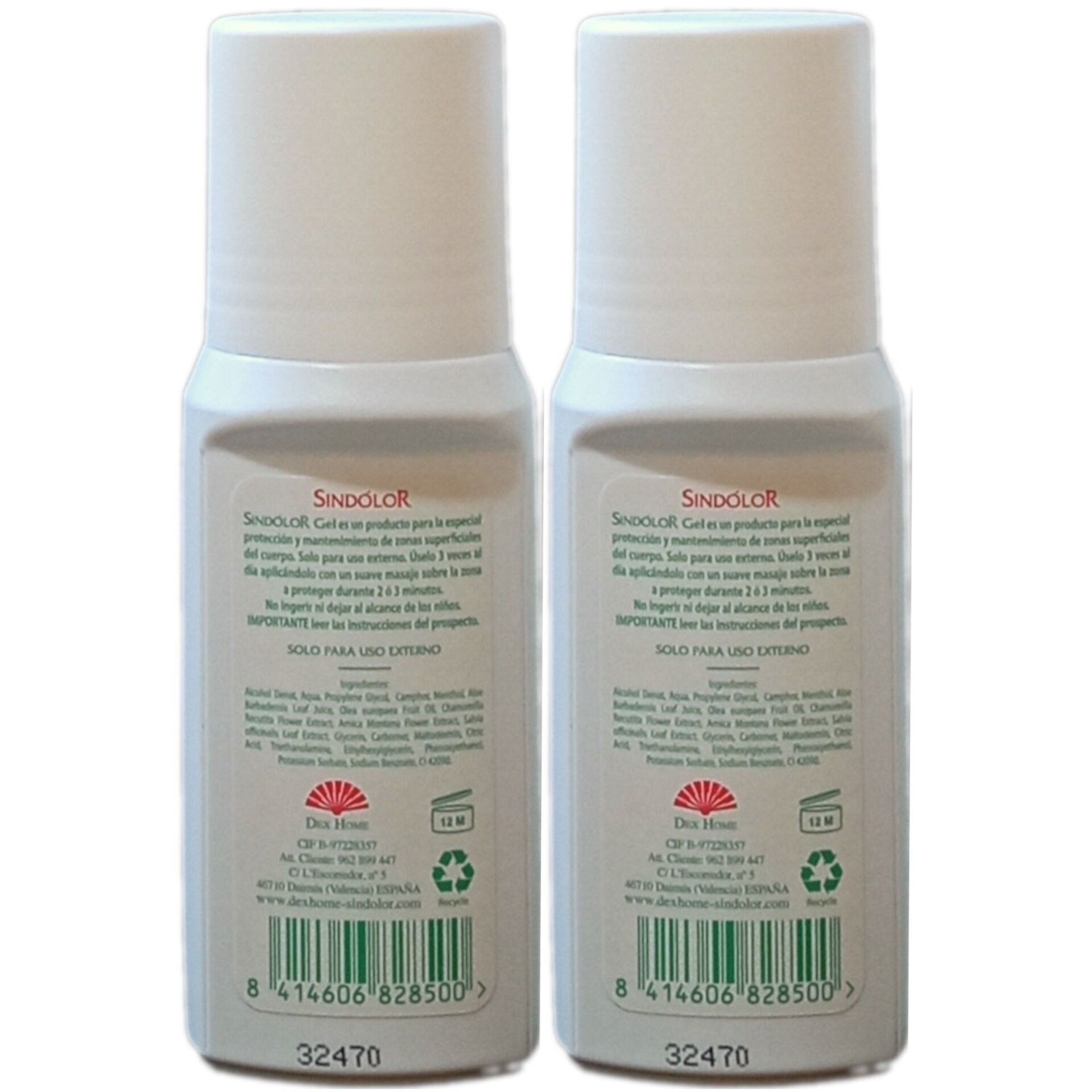 Pack Gel Sindólor Rollon. 2 Unidades x 60 ml - 2