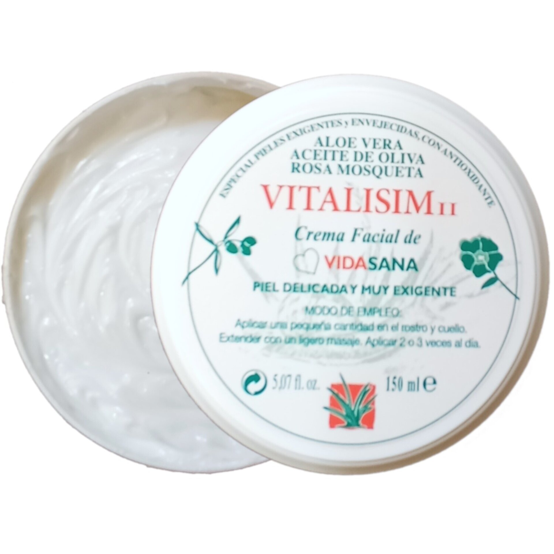 Crema de Baba De Caracol Con Aceite De Rosa Mosqueta Y Aloe Vera. Tarrina 150 ml - 3